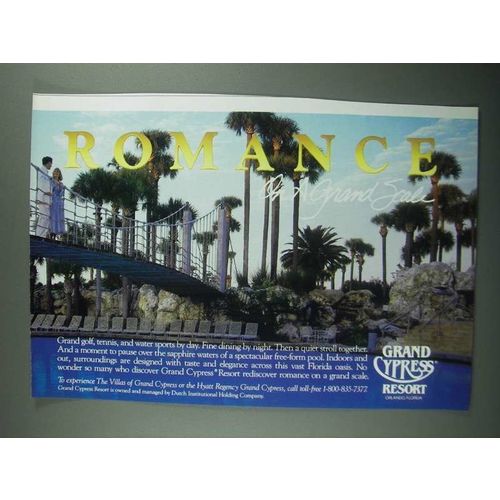 1987 Grand Cypress Resort Ad - Romance on a Grand Scale