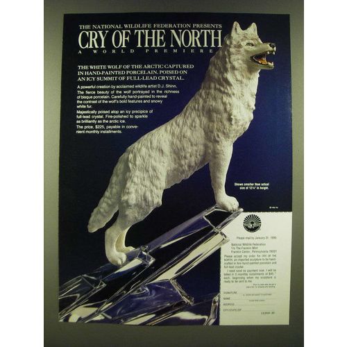 1990 Franklin Mint Ad - National Wildlife Federation Cry of the North