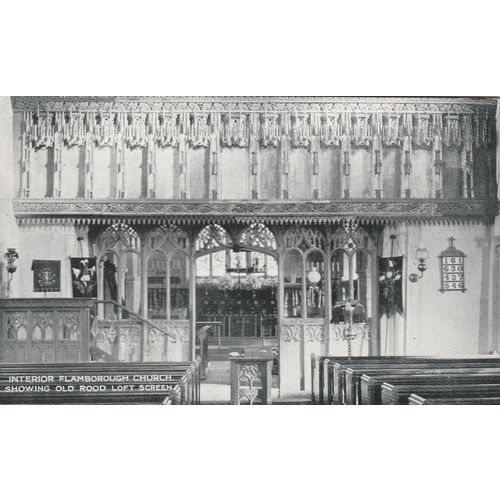 Interior Flamborough Church Showing Old Rood Loft Screen Yorkshire PC (YKS77`130
