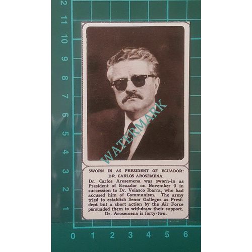 C2667) Dr Carlos Arosemena President of Equador - 1961 Clip