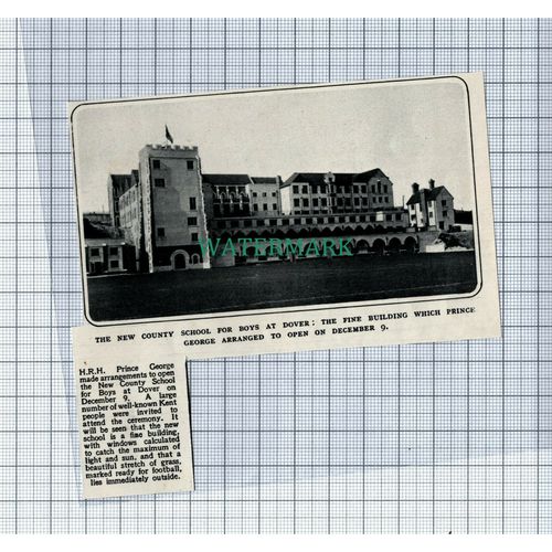 C4697) New County School For Boys Dover - 1931 Clip