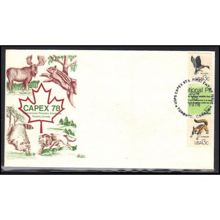 FDC Bazaar 1757b 13c Mallard 1757f 13c Chipmunk (Cachet-U/A) Box0647