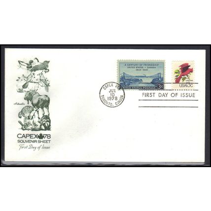 FDC Artmater 1757a 13c Cardinal 961 3c U.S-Canada (No Cachet-U/A) Box0690