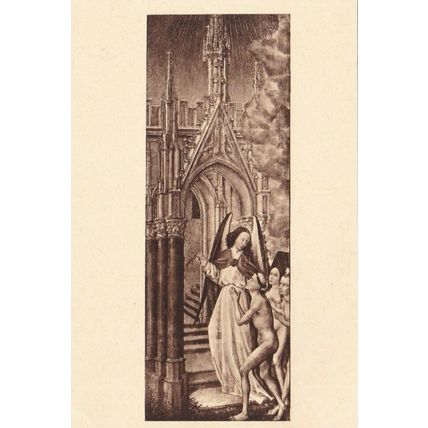 Roger Van Der Weyden Jugement Dernier L'Entree du Ciel Postcard unused VGC