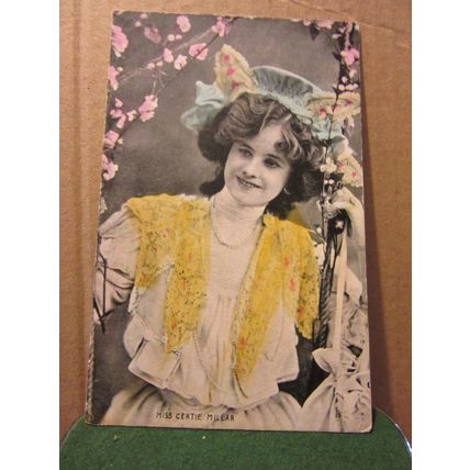 GERTIE MILLAR. actress. used antique postcard