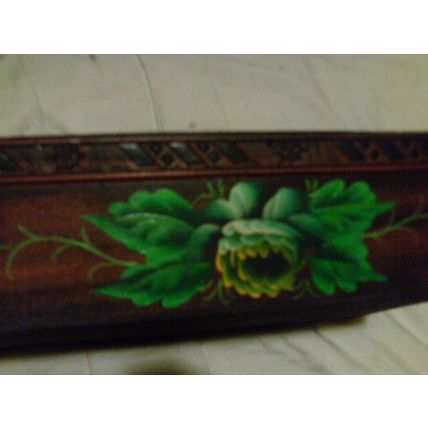Beautiful wood tray hand-painted design