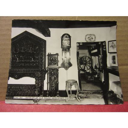 interior, ABERCONWY HOUSE, CONWAY, WALES unused vintage postcard by F Frith =