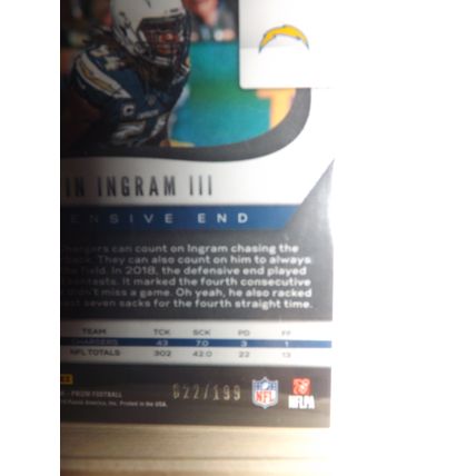 2019 Prizm MELVIN INGRAM III (Chargers) Blue Wave 22/199