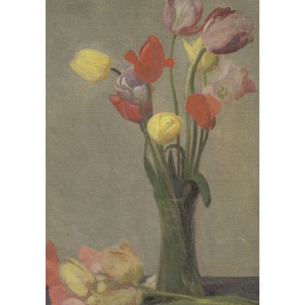 George Clausen Still Life With Tulips Royal Academy Painting Postcard