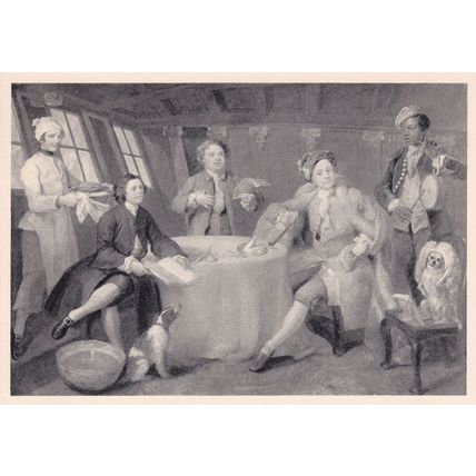 Captain Lord George Graham In HIs Cabin Painting Postcard