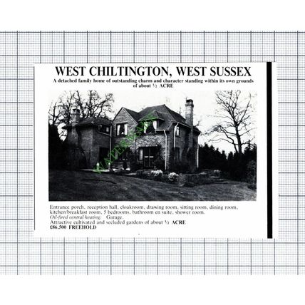 West Chiltington West Sussex Sale Advert - 1981 Small Cutting
