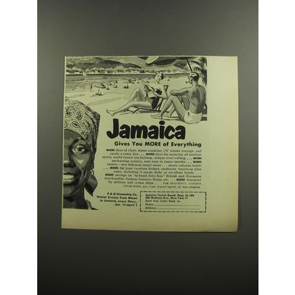 1953 Jamaica Tourist Board Ad - Jamaica gives you more of everything