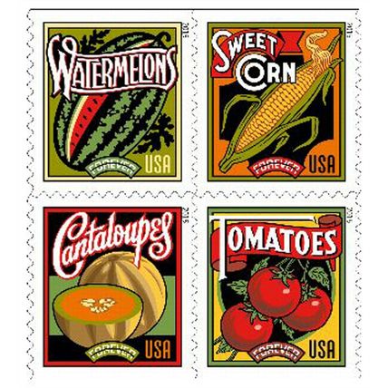 Summer Harvest Sheet of 20 Current Rate Postage Stamps Scott 5007d