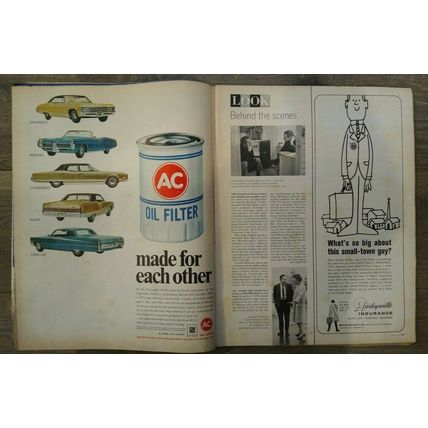 LOOK Magazine - February 7, 1967 - The Day JFK Died - Vintage Ads - Free Shp