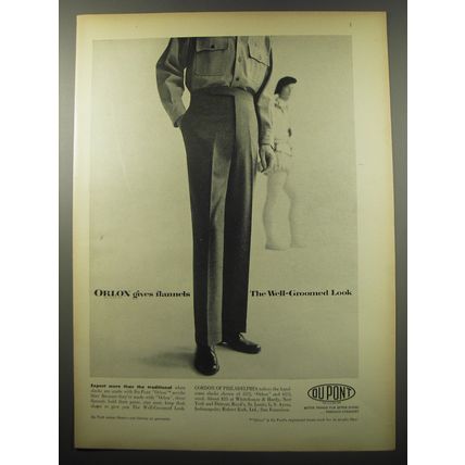 1955 Du Pont Orlon Slacks by Gordon of Philadelphia Advertisement