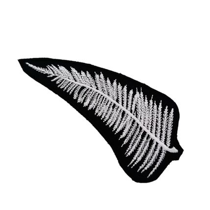 Leaf Iron On Patch 11.8 cmx5.5 cm Easy Iron or Sew white Plant Badge Motif P555
