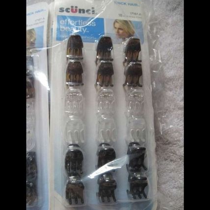 18 Scunci Effortless Beauty Thick Hair Micro Mini Plastic Claw Jaw Black Clear