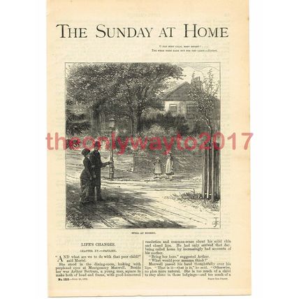 Still at Bushby (2 Waifs), Victorian Art, Book Illustration, 1879