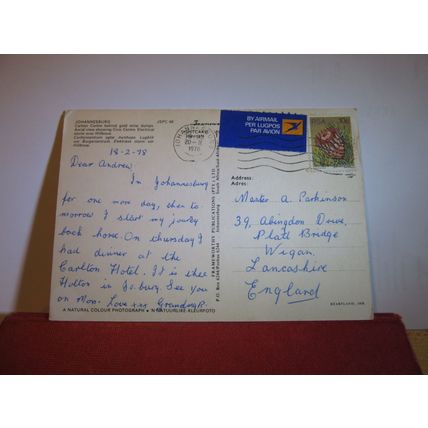 multiview, JOHANNESBURG, SOUTH AFRICA used postcard 1978 postmark =
