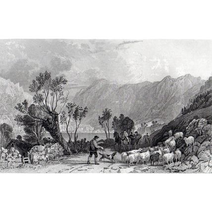 BROTHER’S WATER FROM KIRKSTONE, WESTMORLAND 1858 James Sands ENGRAVING
