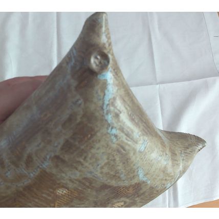 Vintage Square Pottery Vase