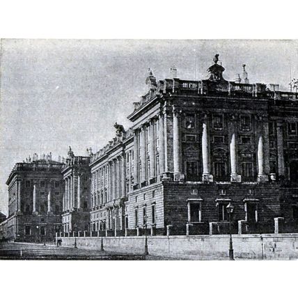 EXTERIOR OF THE ROYAL PALACE OF MADRID 1893 Spain PRINT