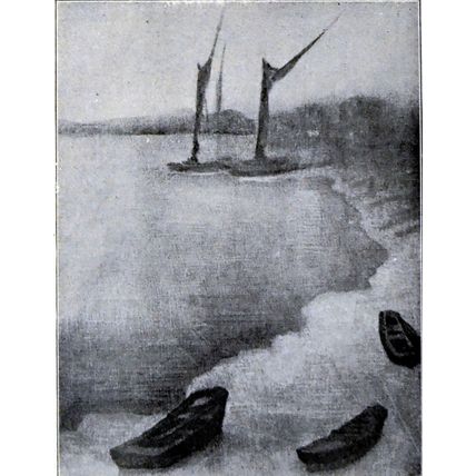 NOCTURNE, GREY AND SILVER 1893 James Abbott McNeill Whistler VICTORIAN PRINT