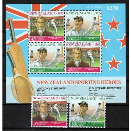 New Zealand Stamps B141-B142a MNH Semi-Postal Sports Heroes ZAYIX 1024M0126