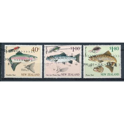 Fly Fishing: 3 Values - New Zealand 1997 - F H - SG 2082/3 & 2085