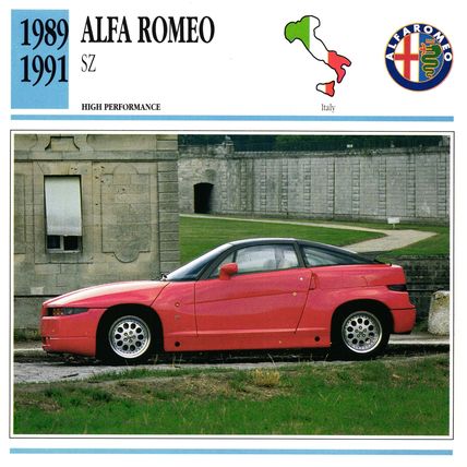 Collectors Club card. Classic Cars. Alfa Romeo SZ