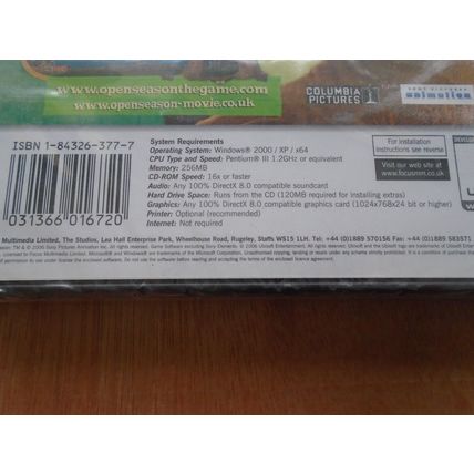 Open Season Activity Centre PC CD NEW & SEALED