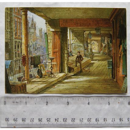 old postcard Watergate Street Row, Chester