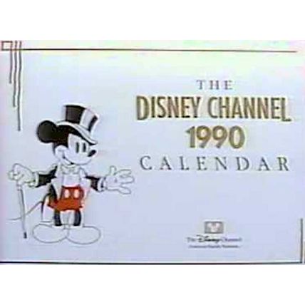1990 DISNEY CHANNEL CALENDAR original unopened 12-month wall calendar #1
