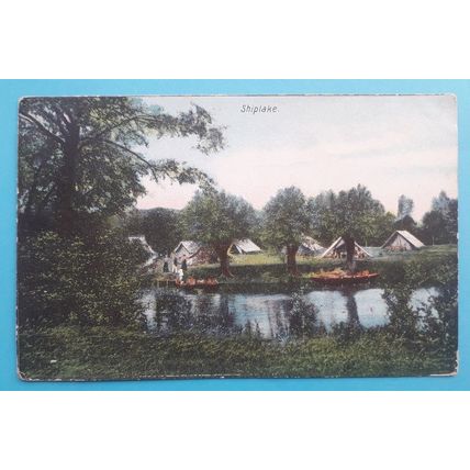 Shiplake (camping scene) - Oxfordshire Edwardian postcard