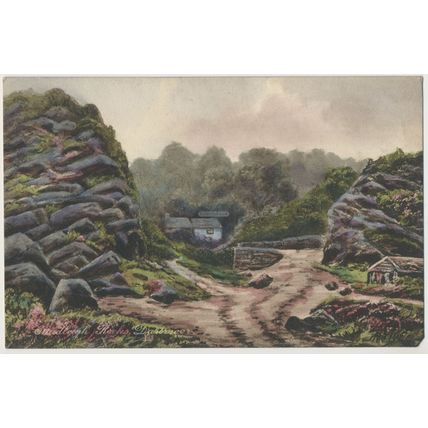 Chudleigh Rocks Dartmoor artist R J Lugg early 20th C. Frith 12360 PC