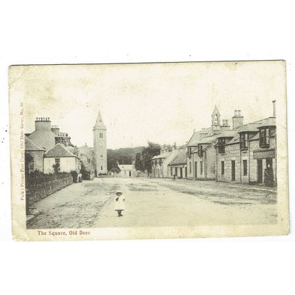 Aberdeenshire postcard The Square Old Deer