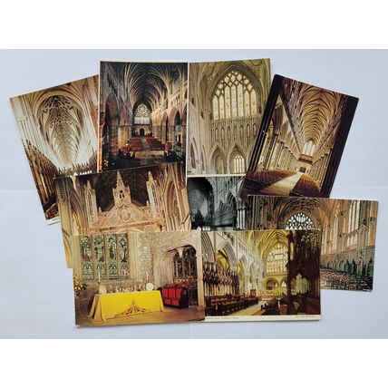 Postcards Cathedral interiors. Job lot