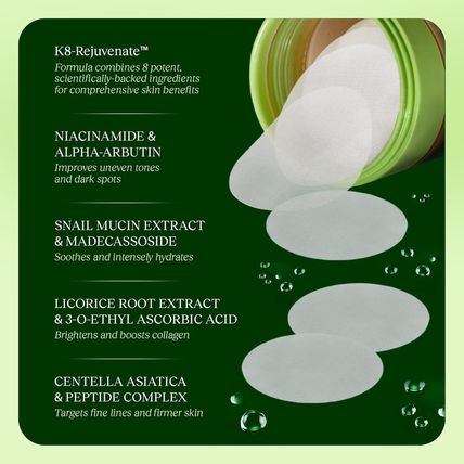 Korean Skincare Anti-Aging, Dark Spot & Wrinkle Minimizing Toner Pads - Hydratin