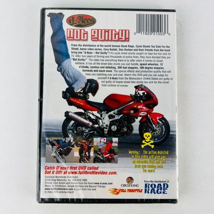 d-Aces - Not Guilty DVD New Factory Sealed Cycle Stunts Too Sick For the Street