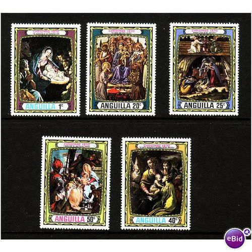 ANGUILLA 1970 CHRISTMAS PAINTINGS SG 99/103 SET 5 VALS U/M MINT