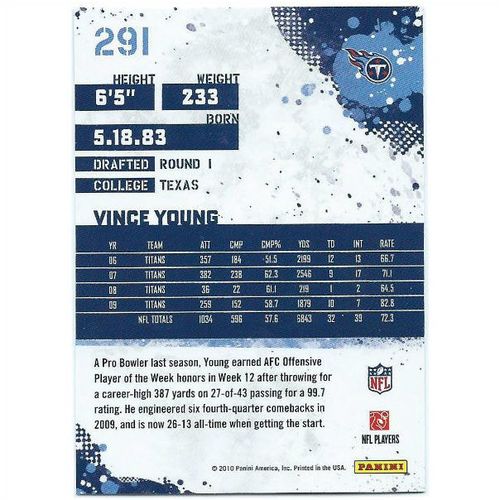 2010 Score - #291 - Vince Young