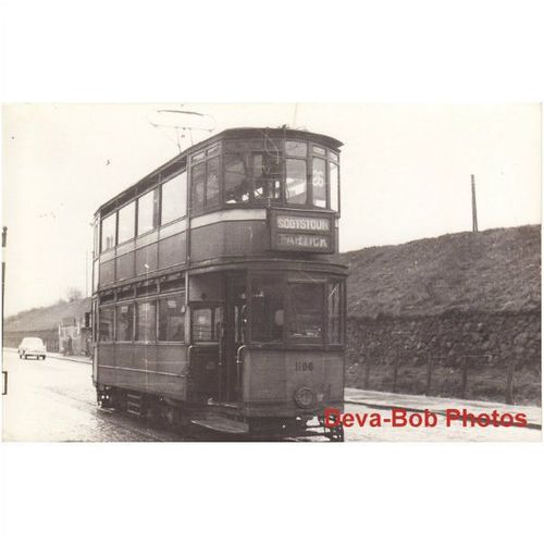 Tram Photo GLASGOW Kilmarnock Bogie Car 1106 Corporation Tramways Tramcar