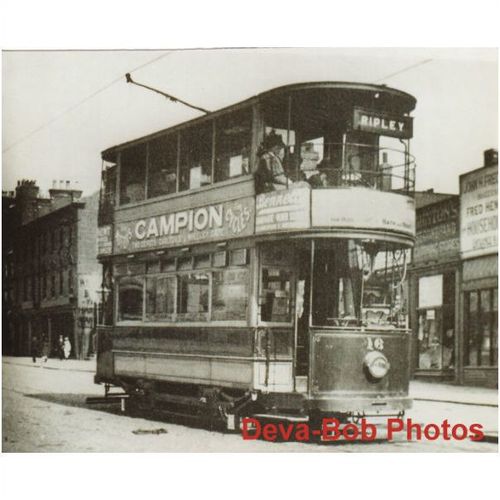 Tram Photo Nottinghamshire & Derbyshire Tramways Car 16 Tramcar 1915 NOTTINGHAM