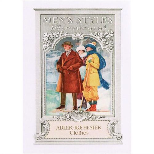 Postcard Poster Art Adler Rochester Clothes Men's Styles Fall & Winter 1917 1918