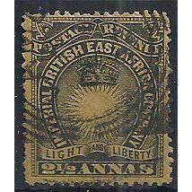 British East Africa 1890 SG7 2 1/2a Black/Yellow-Buff Fine Used ...