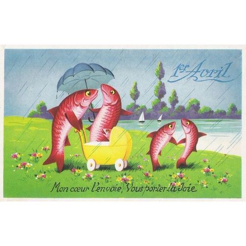 CARTE POSTALE - 1 er AVRIL - REF 2