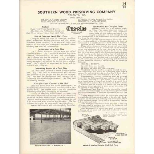 southern wood preserving company 1936 pine block floor vintage catalog