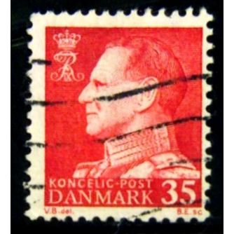 DENMARK 1961 SG 437 35 ORE RED FINE USED #