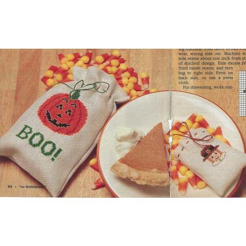 Beautiful Cross Stitch PATTERN Mini Treat Bags