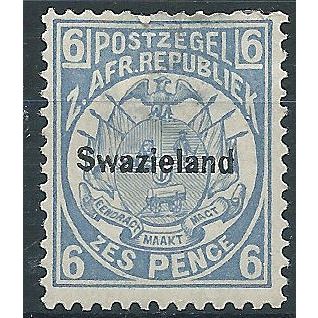 Swaziland 1889 SG6 6d Blue Mounted Mint . .